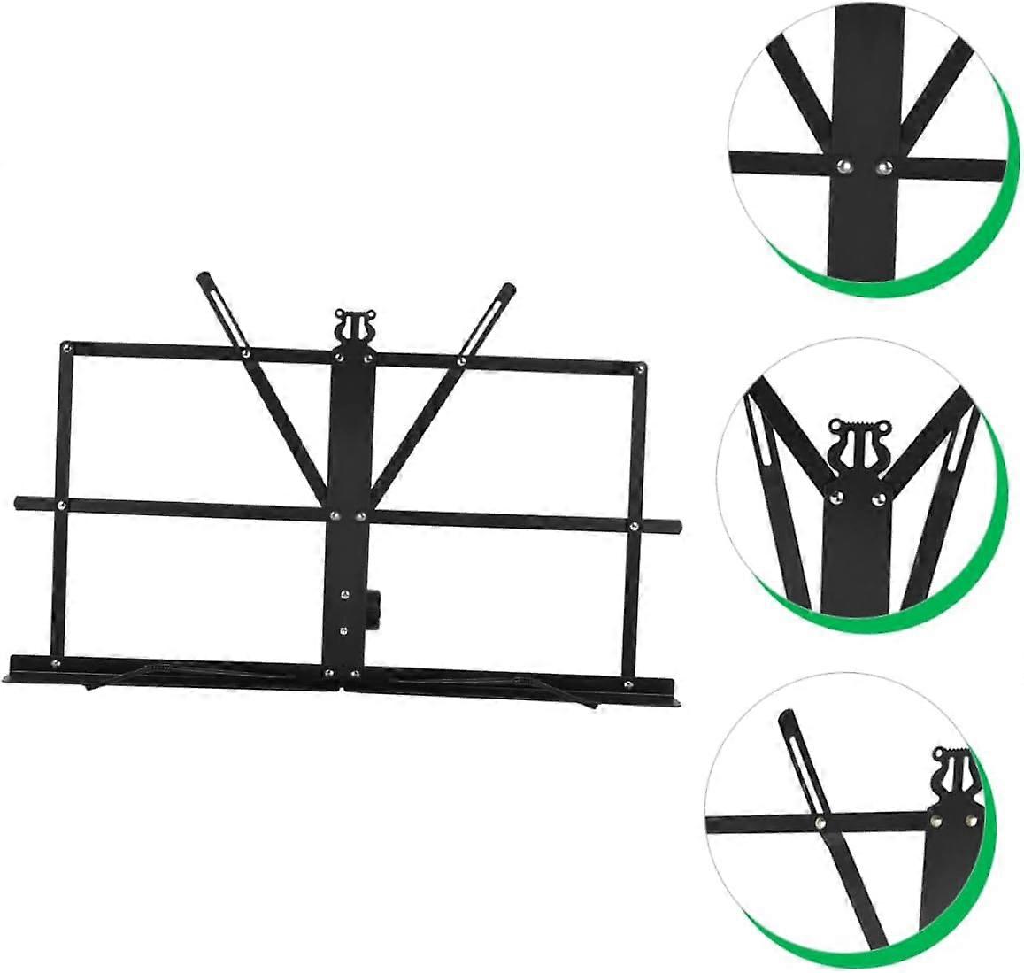 Foldable Desktop Music Stand and Book Holder with Adjustable Angles for Home, Office, Library Use