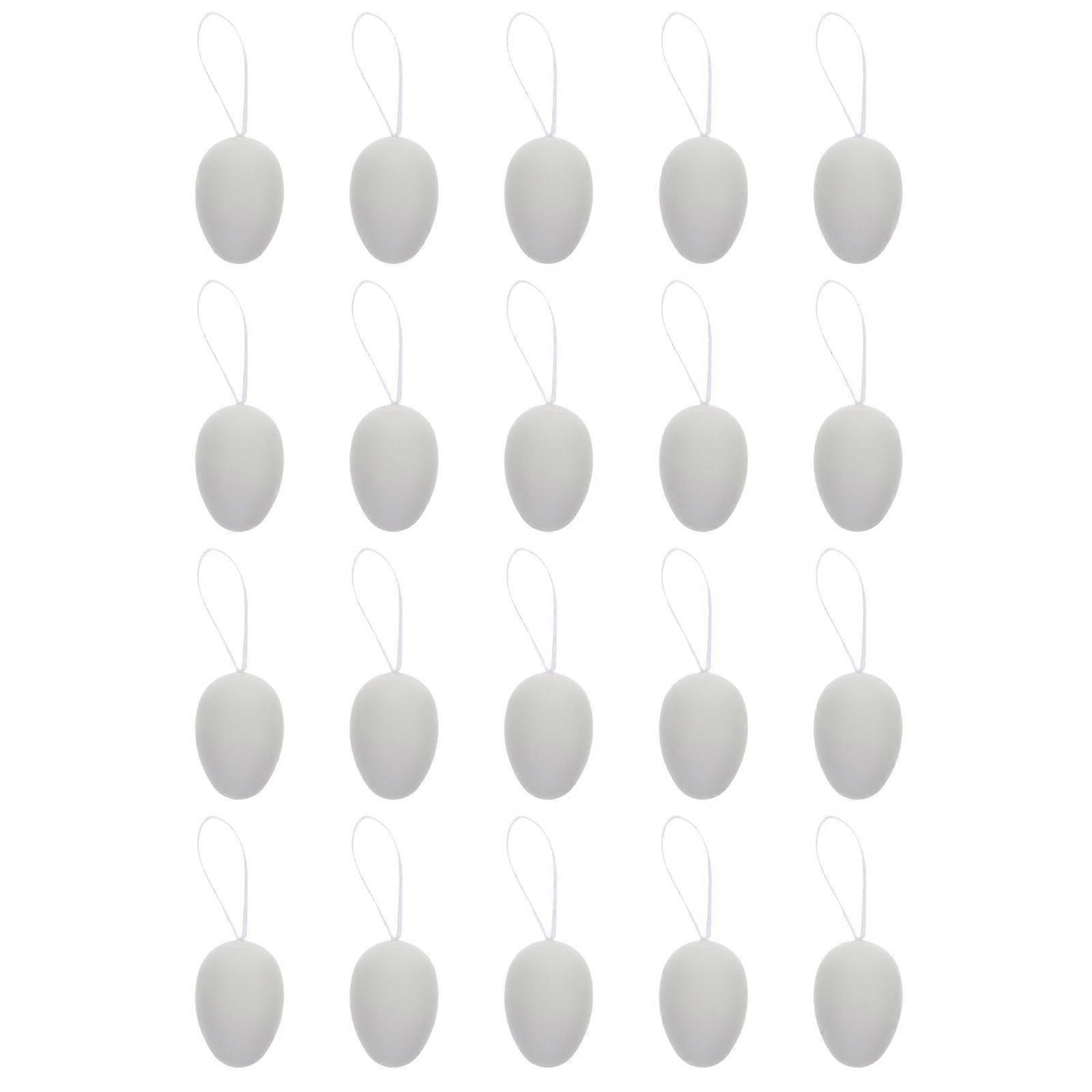 20PCS DIY Plastic Eggshell Blank Graffiti Eggshell Easter Toy for Kids Children