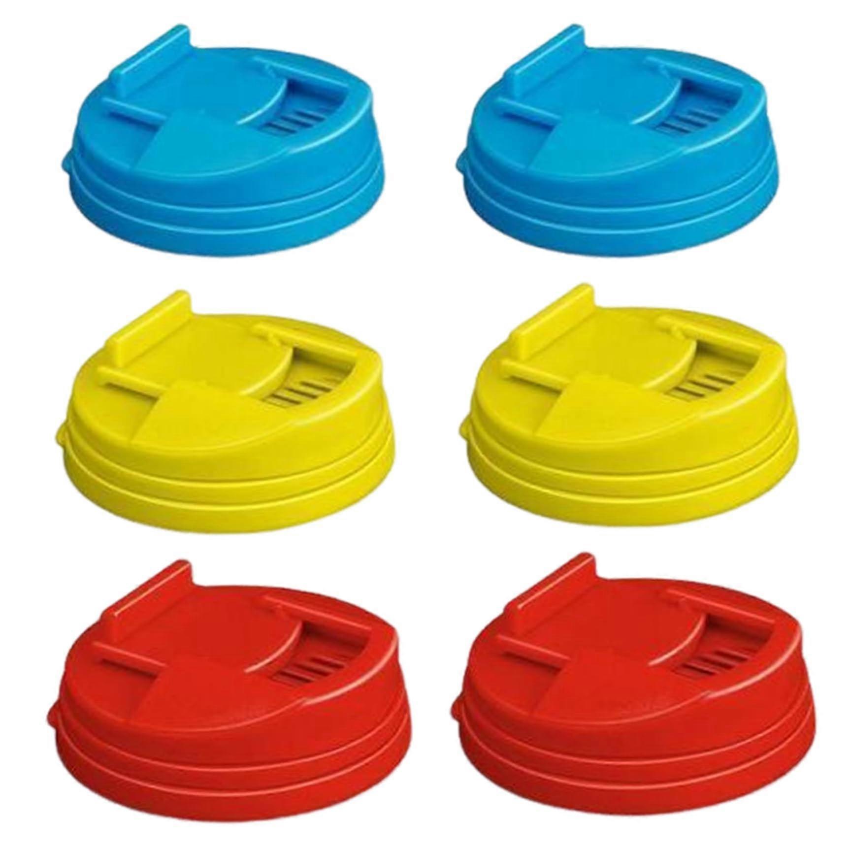 6Pcs Reusable Soda Can Lids Leakproof Plastic Covers Fits 2.4 Inch Cans Round Protector
