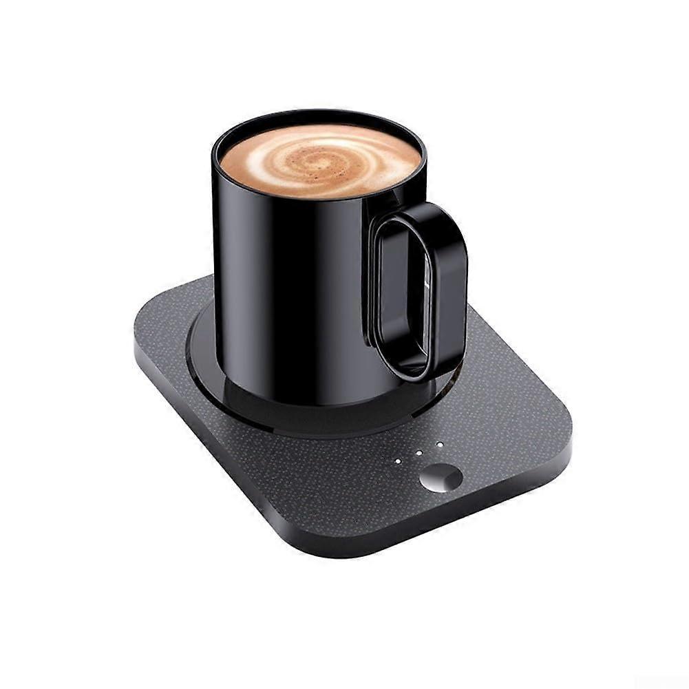 Coffee Mug Warmer with Smart Temperature Control, Wireless Fast Charging, Slim Glass Design for Office