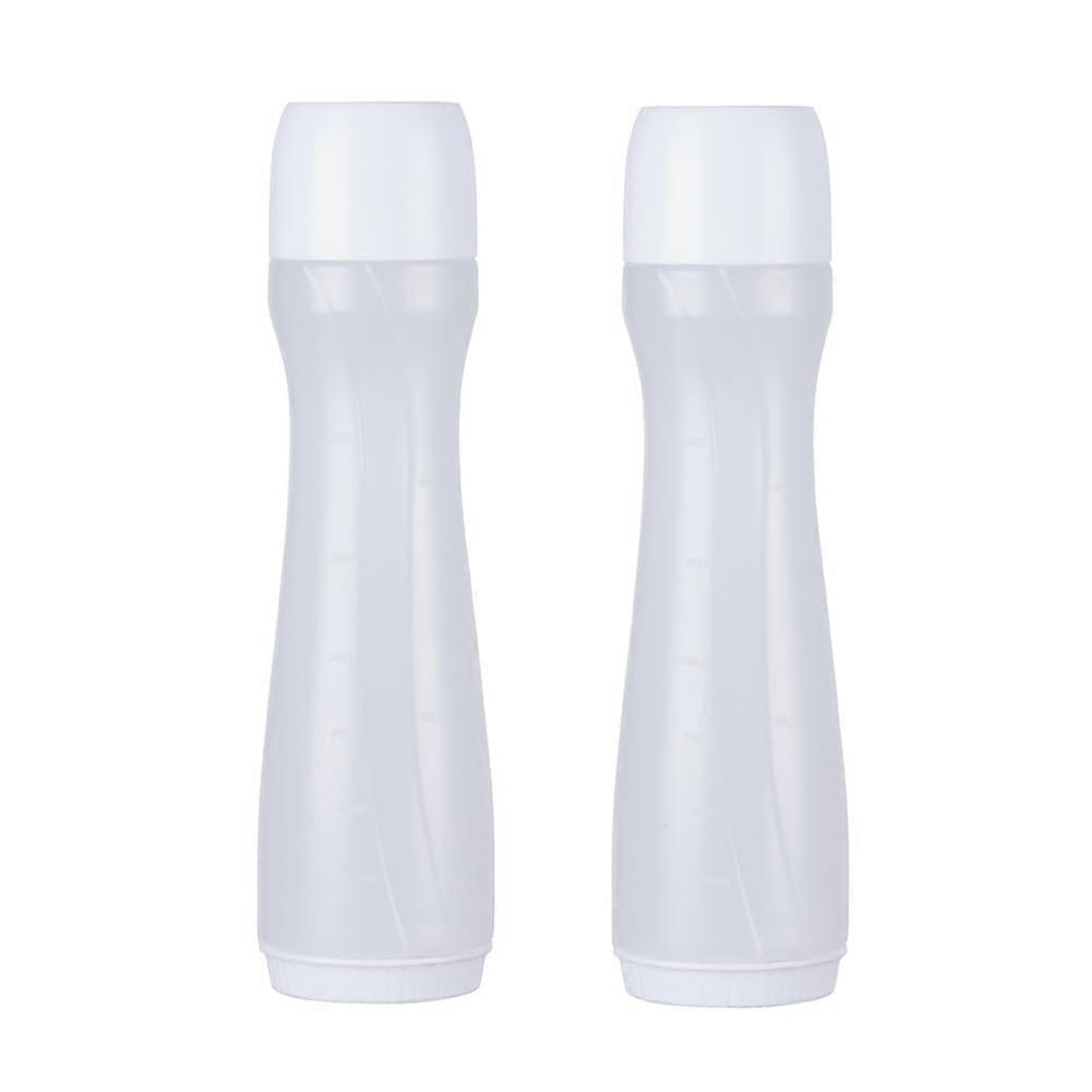 Pancake Batter Dispenser Bottle with Handle Mess Pouring Ergonomic Grip White