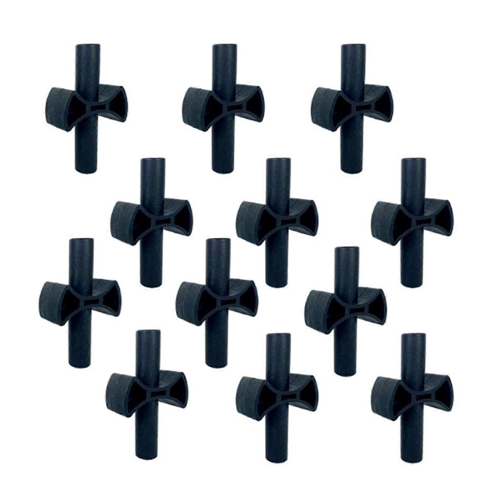 12Pcs Cross Shaped Trampoline Spacers for Enclosure Pole Gaps with Stable Connection