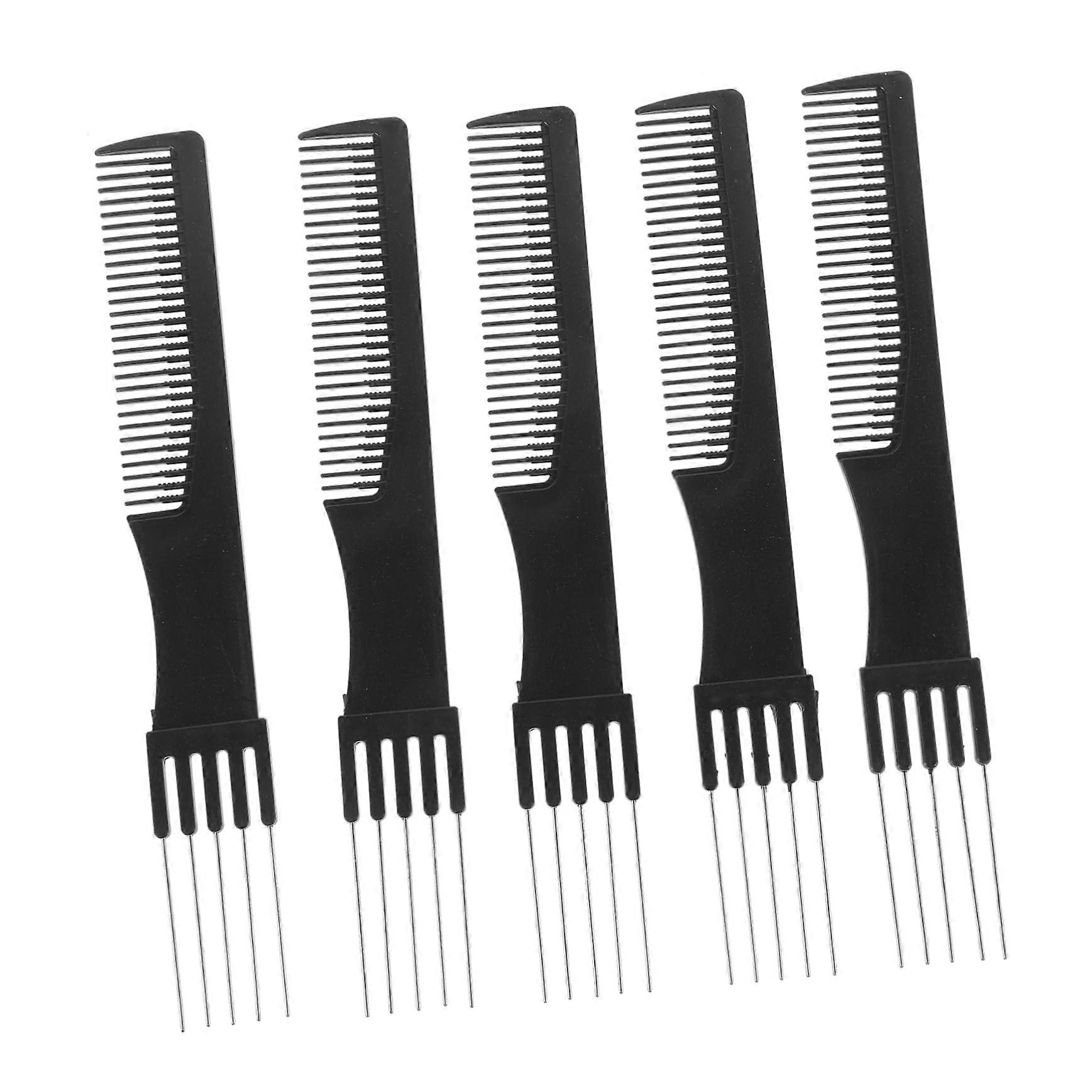 Teasing Comb Set with Durable Metal Teeth for Volume and Lift, Ergonomic Backcombing Comb 15pcs
