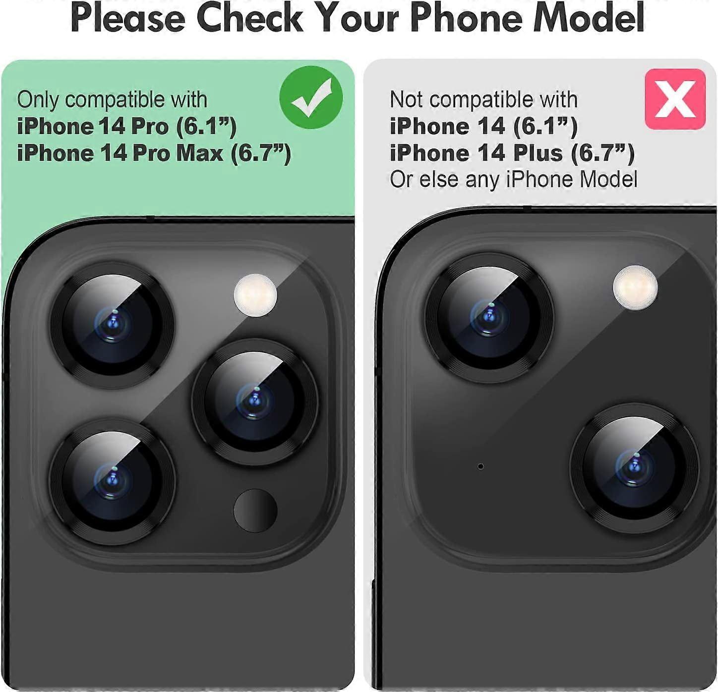 Camera Lens Protector for iPhone 14 Pro/iPhone 14 Pro Max, Strong Adsorption 9H