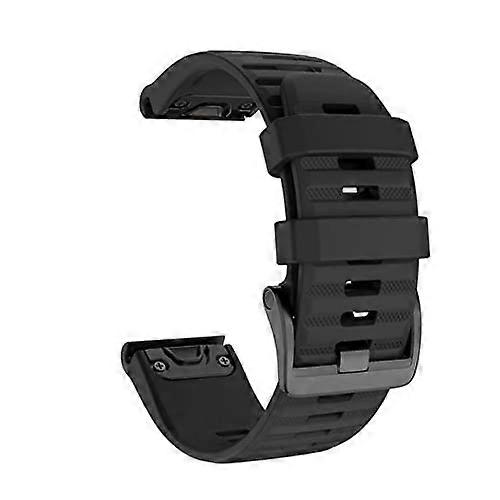 Quick Release 22mm Black Silicone Replacement Watch Band for Garmin Forerunner 935 945