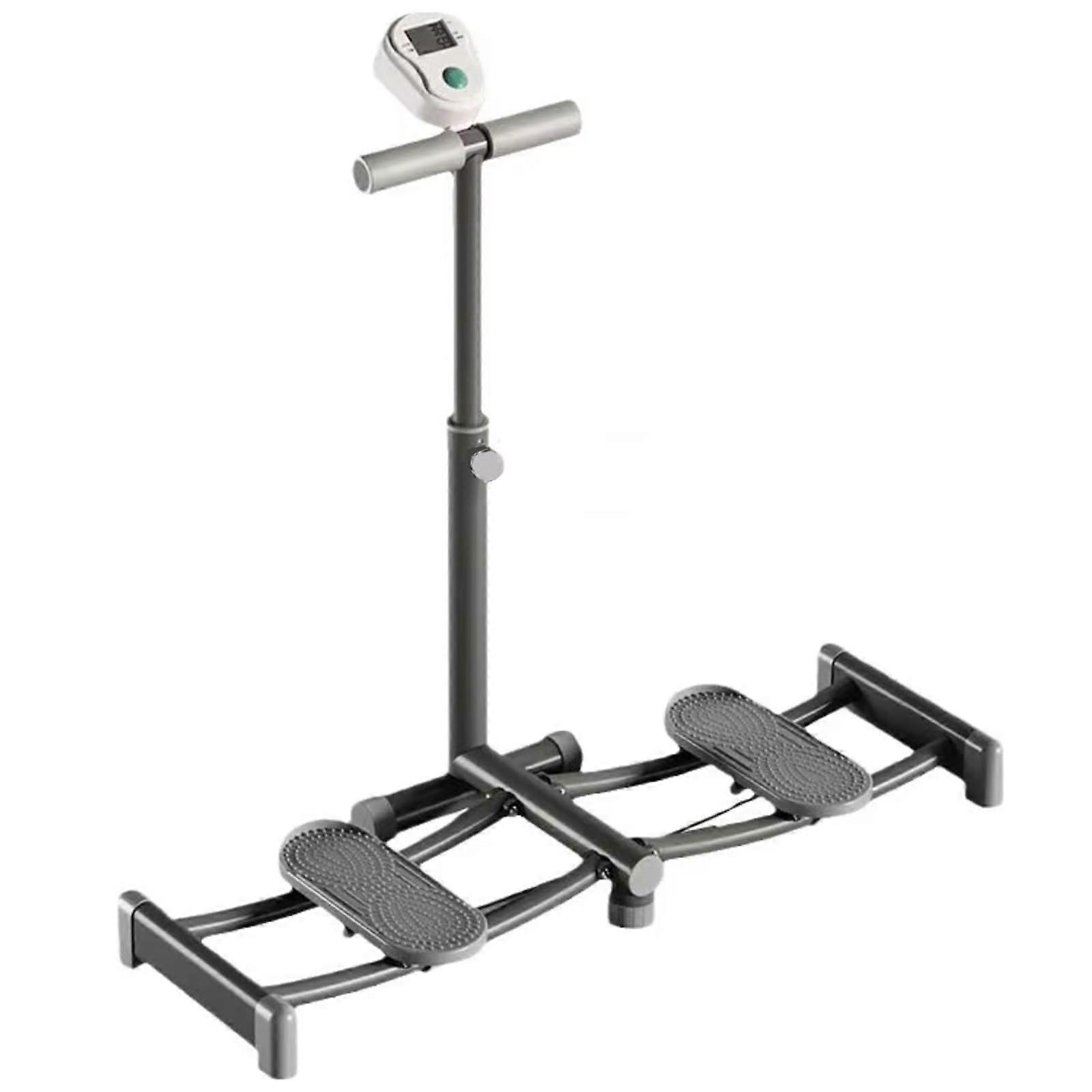 Ski Exercise Machine with Adjustable Support Bar, LCD Tracking, Full Body Cardio Trainer for Home