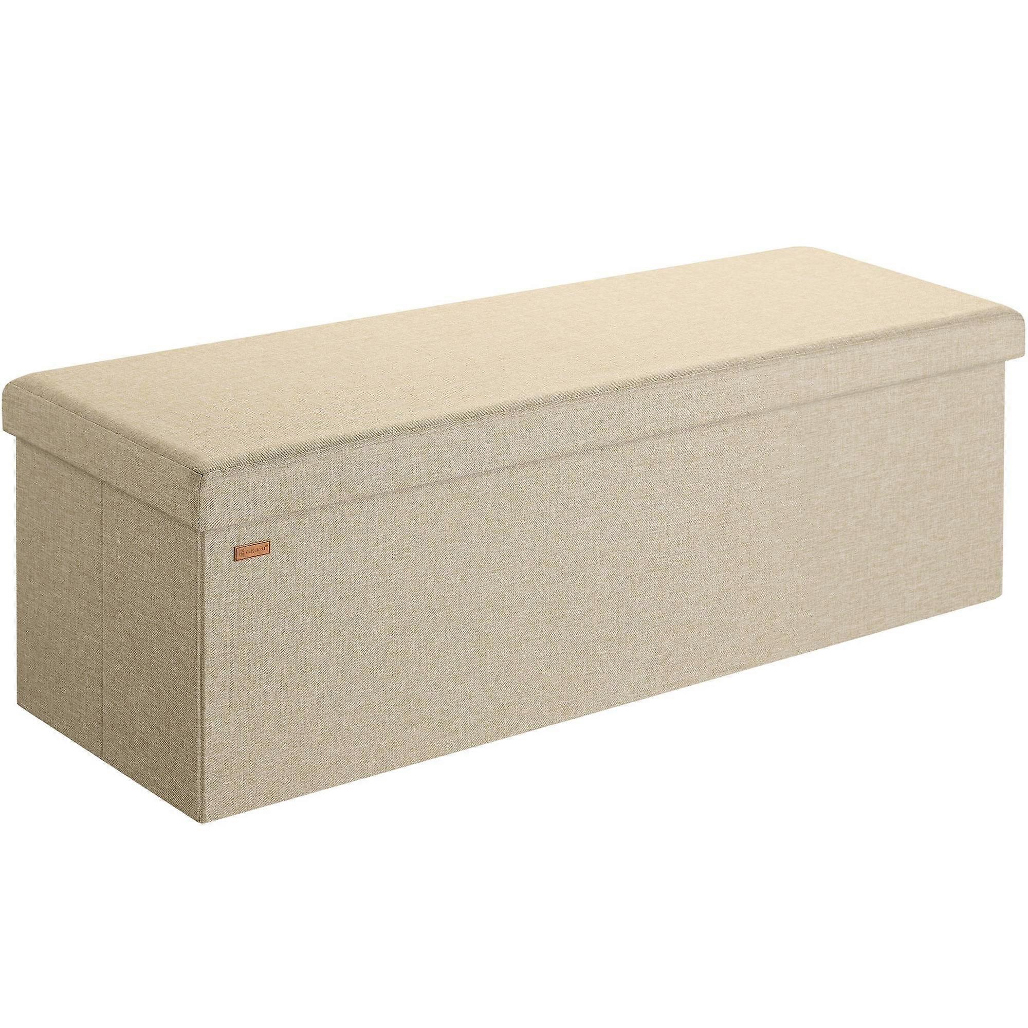 Bench Beige 115x38x38cm MDF foldable