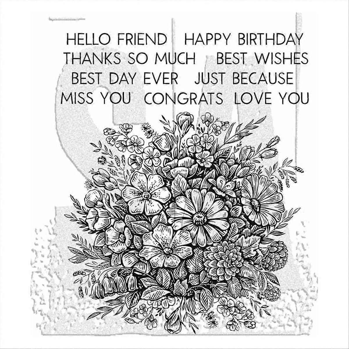 Clear stamp for card making patterns Valentine's Day Christmas TH52