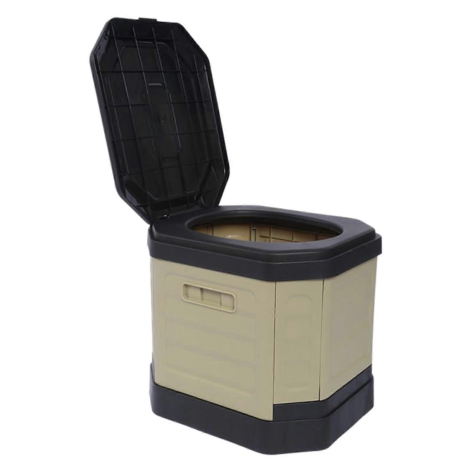 Portable Camping Toilet with Foldable Compact Design and DoubleLayer Odor Seal for Road Trips