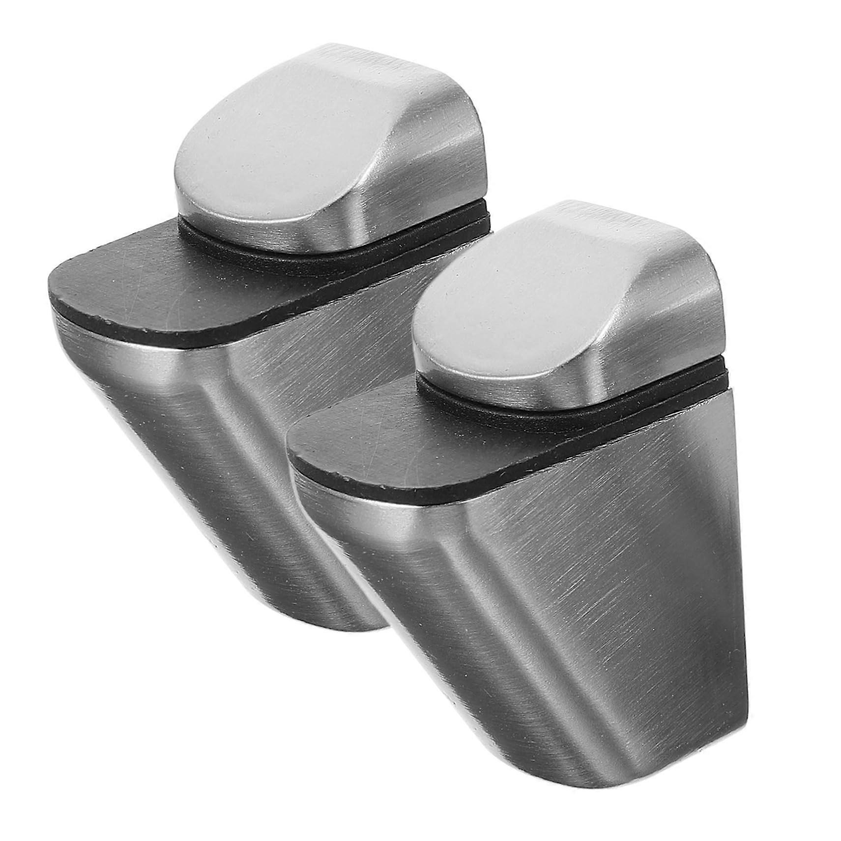 2pcs Adjustable Glass Shelf Brackets HeavyDuty Metal Wall Mount Holders Easy Install