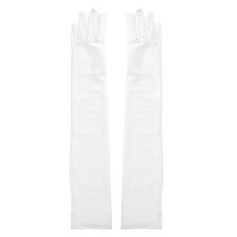 Women Lady Arm Finger Long Elbow Gloves Party Dress Prom Wedding Satin Gloves
