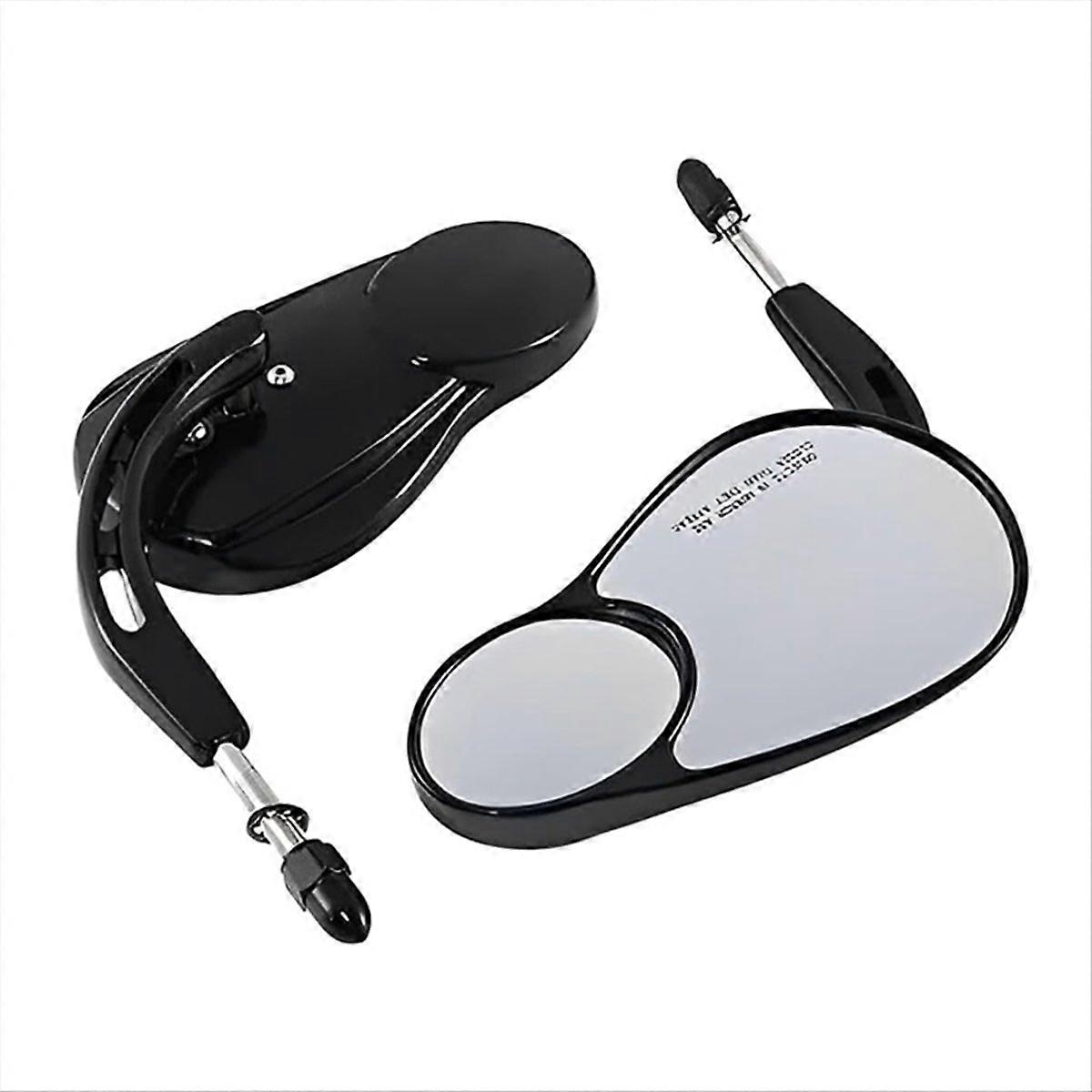 Split Vision Rearview Mirrors for Harley Davidson,Black
