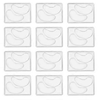 12pcs Diy Under Eye Patches Molds Safe Healthy Natural Reusable Transparent Eye Mask Patch Tray Plate 2025