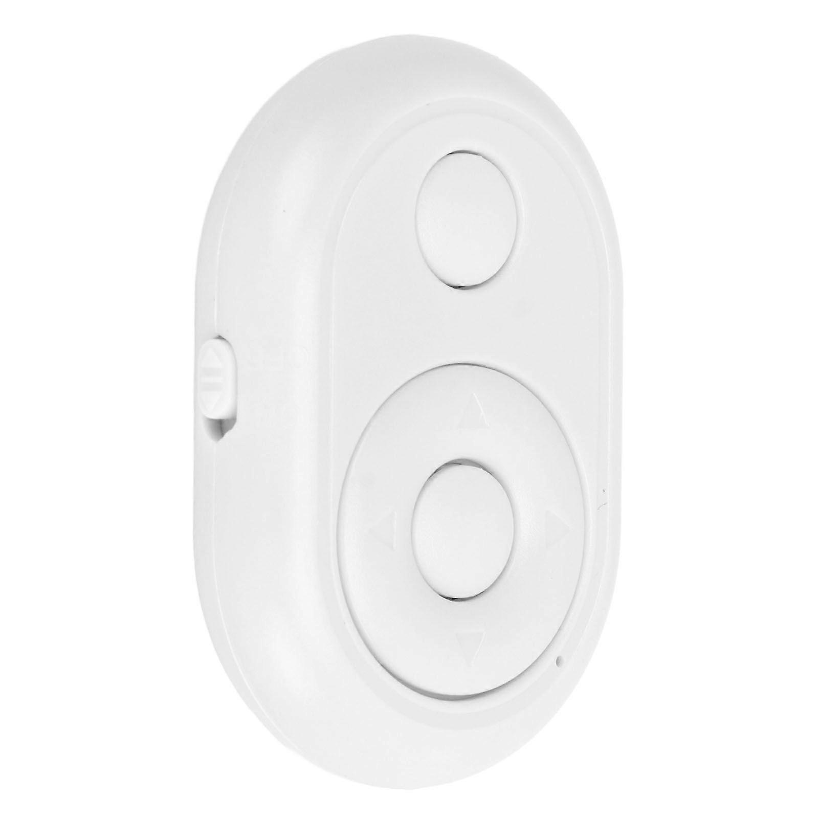 Camera Remote Control Wireless Bluetooth Cellphone Shutter Remote Control Selfie Button Clicker White