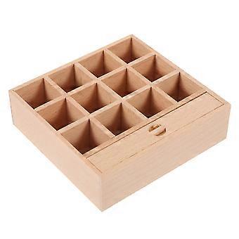 Træ Miniatureskab Model 1/12 Skala Ufærdig Hylde Med Åbnelig Skuffe Til Dukkehusdekoration Og Samlere Flerfarvet