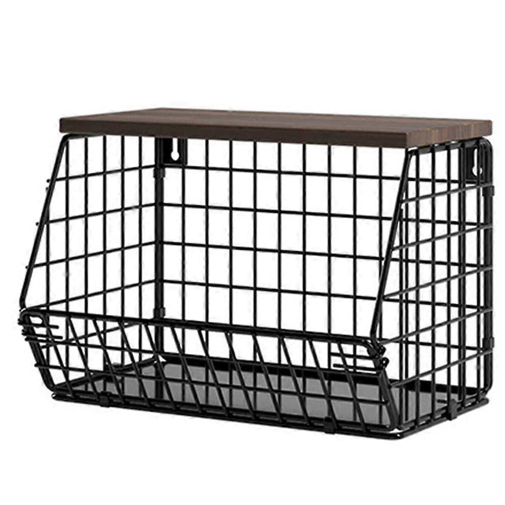 Stackable Kitchen Counter Storage Basket for Wall Hanging Fruit and Snack Organization