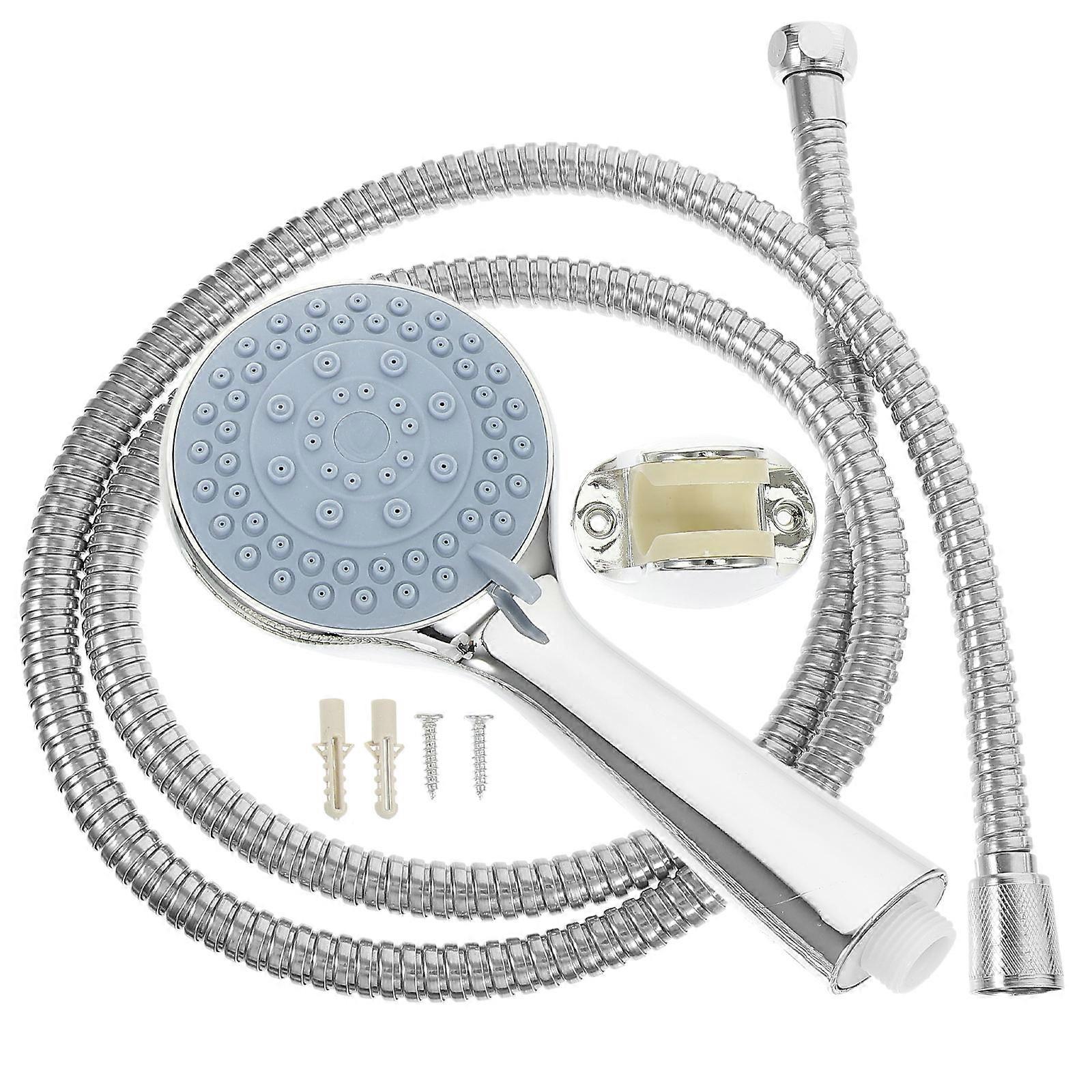 Multifunctional Shower Silver 24.8 x 11 x 3cm Pause Feature 3Pcs/Set