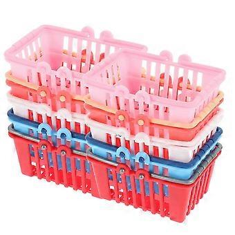 Shopping Basket Toy Mini Basket Model for Decoration 10Pcs Creative Storage Ornament