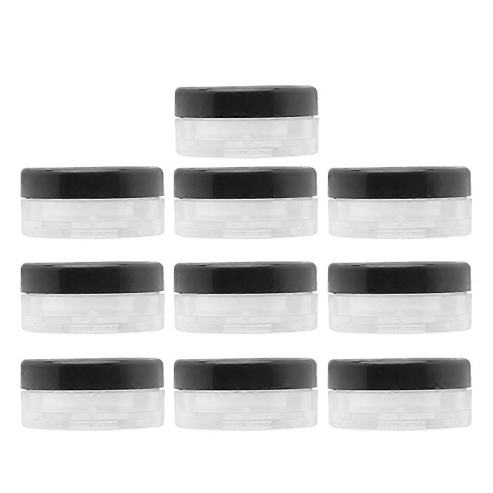 10Pcs Powder Subpackaging Box Portable for Storage Use Black Compact