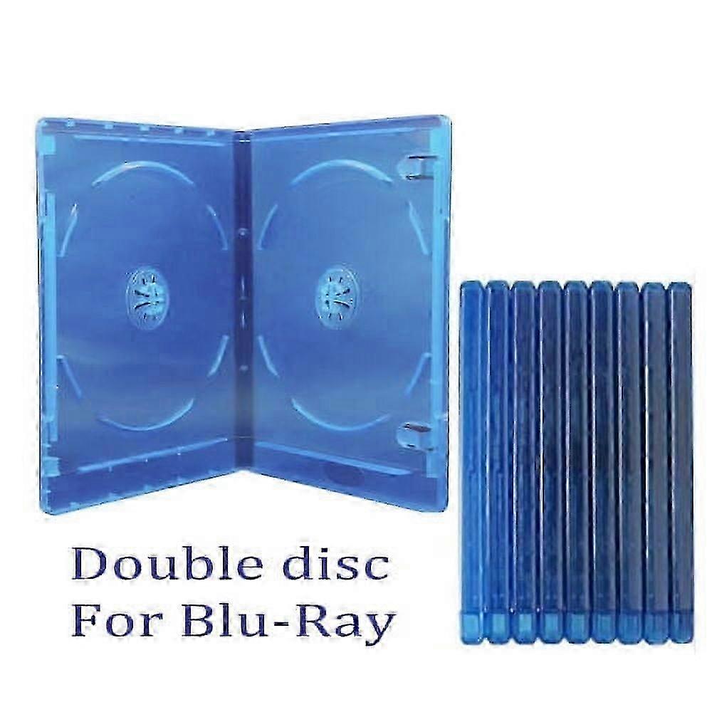 10Pcs Double Discs Standard Blu-ray Replacement Cases