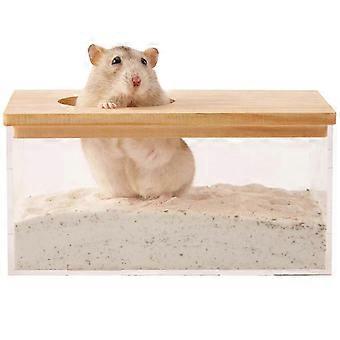 Zandbad voor hamsters, verwijderbaar bad voor huisdieren, hamstertoilet in zandbadruimte