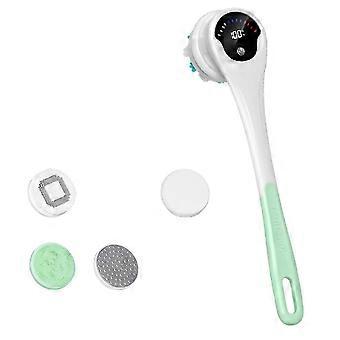 Electric Bath Brush with 5 Brush Heads Waterproof Rechargeable Long Handle Design 3-Speed Rotation,xx