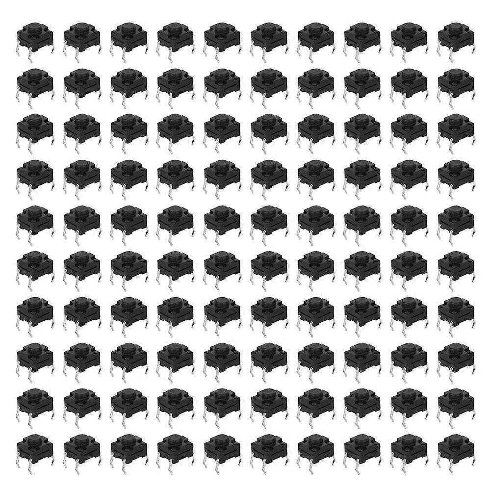 100Pcs Tactile Push Button Switch Waterproof Electronic Light Touching Patch 6 6 x 6 x 5mm