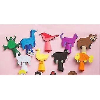 9szt Cartoon Animal Filcowe Lalki Ręka Zestaw Dla Dzieci Miękkie Pałąki Palców Do Opowiadania Historii Śliczne Zwierzęta Finger Puppets Dla Dzieci
