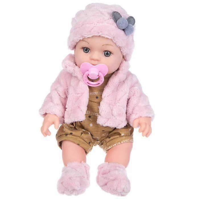 Boneca de Silicone Interativa de 12 Polegadas Recém-Nascida Criança Brinquedo Bonito Playmate Presente-a12