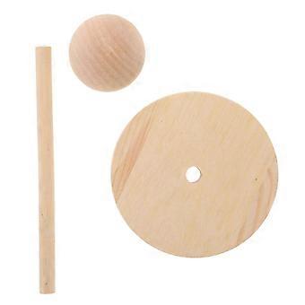 Suporte para perucas de bonecas BJD bege, conjunto de 5 mini suportes de madeira para chapéus.