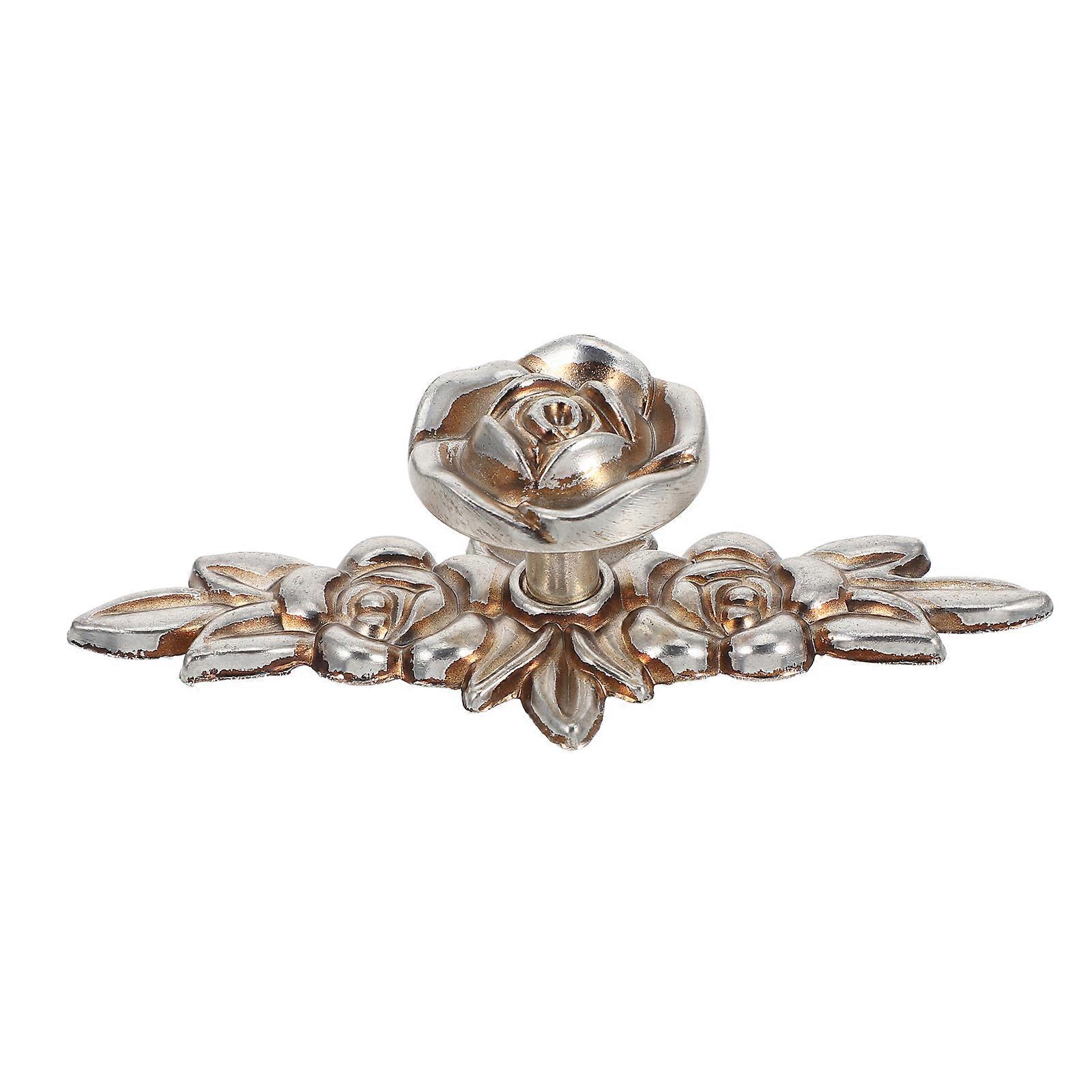 Metal Dresser Knobs Antique Rose Cabinet Pull And Knobs With Backplate Decorative Vintage Knobs For Kitchen Cabinets And Drawers