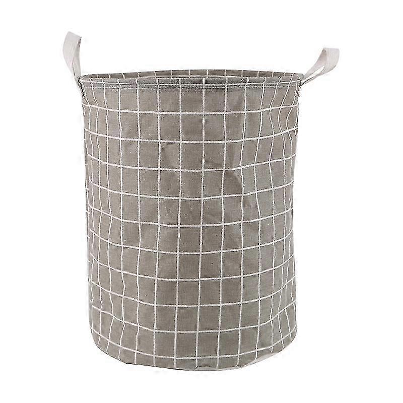 Collapsible Drawstring Laundry Basket,Gray 35*45cm