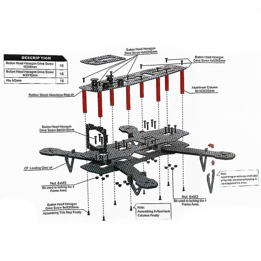 Carbon Fiber Mini 250 Fpv Quadcopter Frame Mini Quad Frame For 250 C250