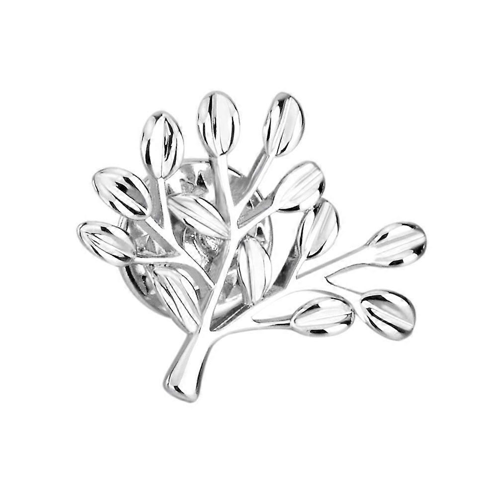 Lebensbaum-Brosche, silbernes Revers-Accessoire