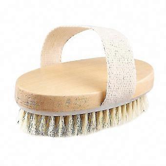 Effektive Körperbürste mit Holzborsten ohne Griff für ein sanftes Peeling in Bad und Dusche – ideal für die Spa-Pflege