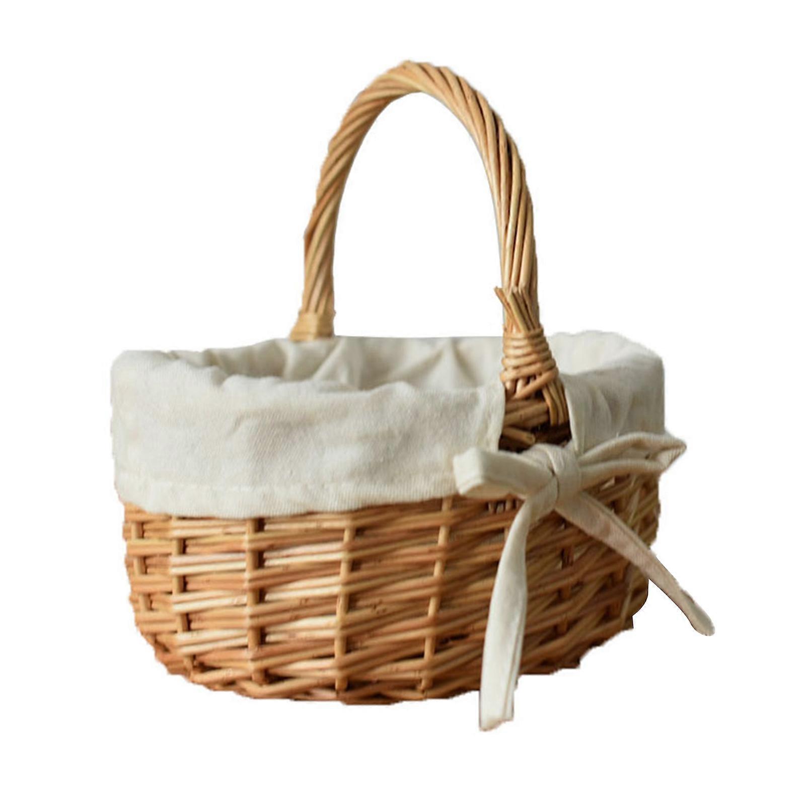 Handmade Wicker Basket for Flower and Fruit Storage