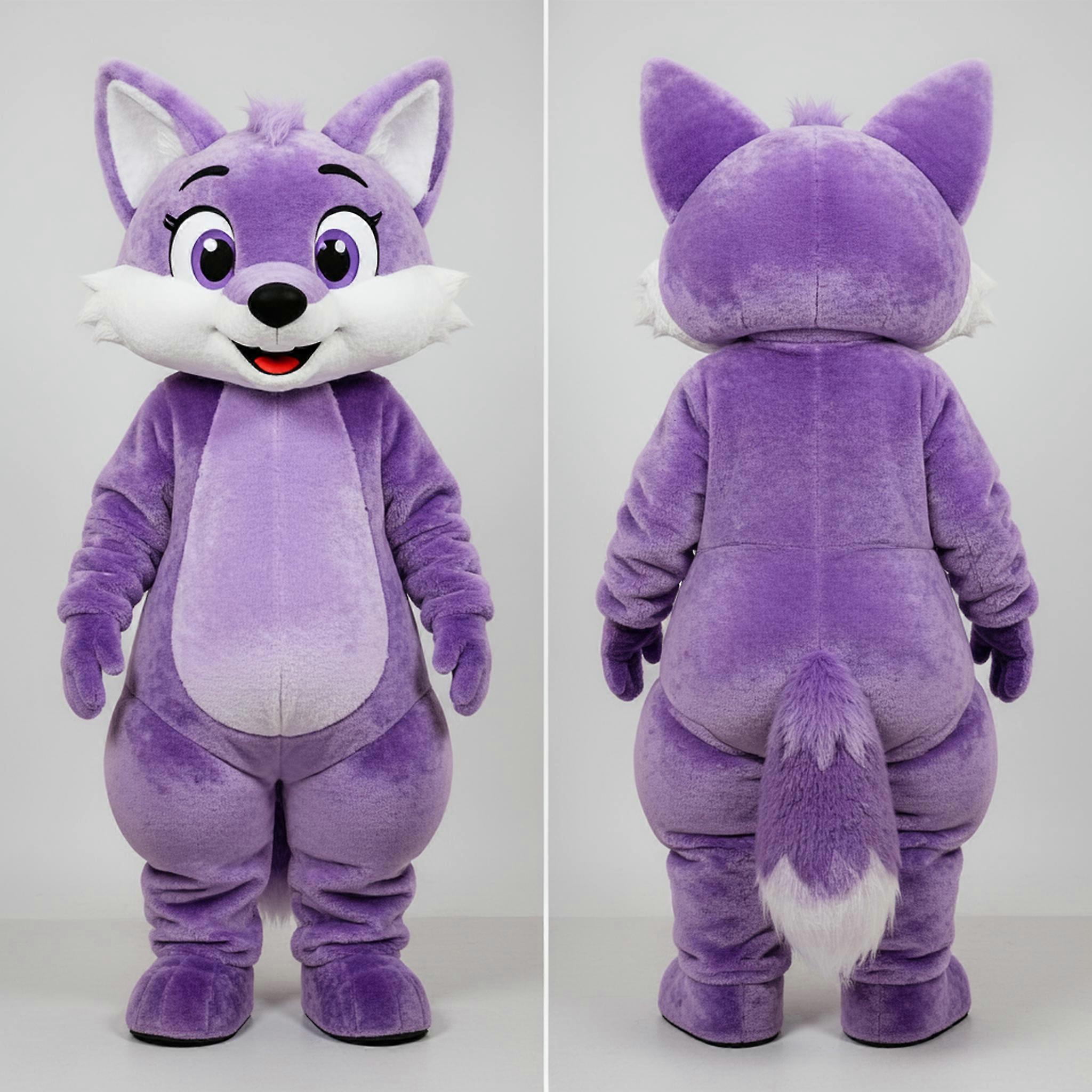 MASTICOT Lavender Shimmering Fox Mascot