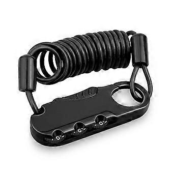 Multifunctional Steel Cable Lock for Bike Helmets, Stretchable and Portable Security Lock for Cycling, Motorcycle and Luggage