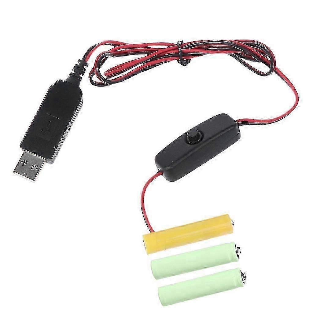 4.5V AAA Battery Eliminator USB Power Replace 3x 1.5V AAA Battery with Switcha