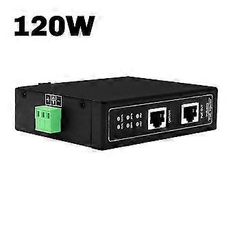 2.5G Industrial POE Injector DIN Rail 6KV ESD 48-57V for IP Camera Wireless AP Wi-Fi Bridge Plug&Play 120W