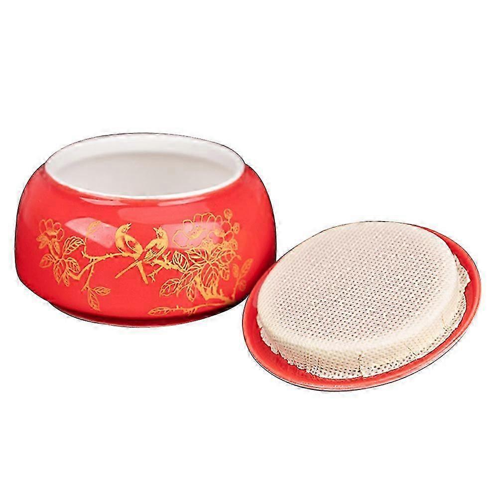 Multi-Function Ceramic Tea Jar for Storage Red Sealed Tea Jar