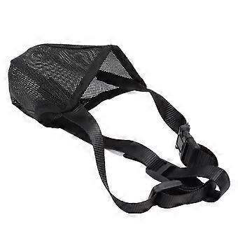 Dog Muzzle Soft Mesh Poisoned Bait Protection Pet Mouth Cover with Adjustable Straps for Small Medium Large Dogs 16.5x19cm / 6.5x7.5in