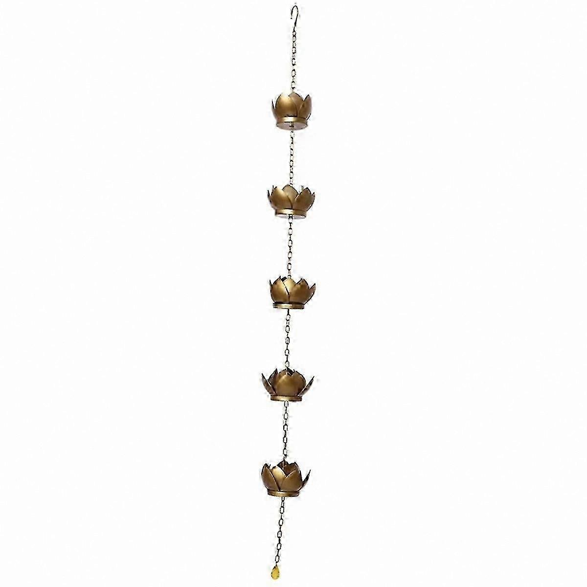 Rain Chain Set with Gutter Adapter for Outdoor Drainage Solutions