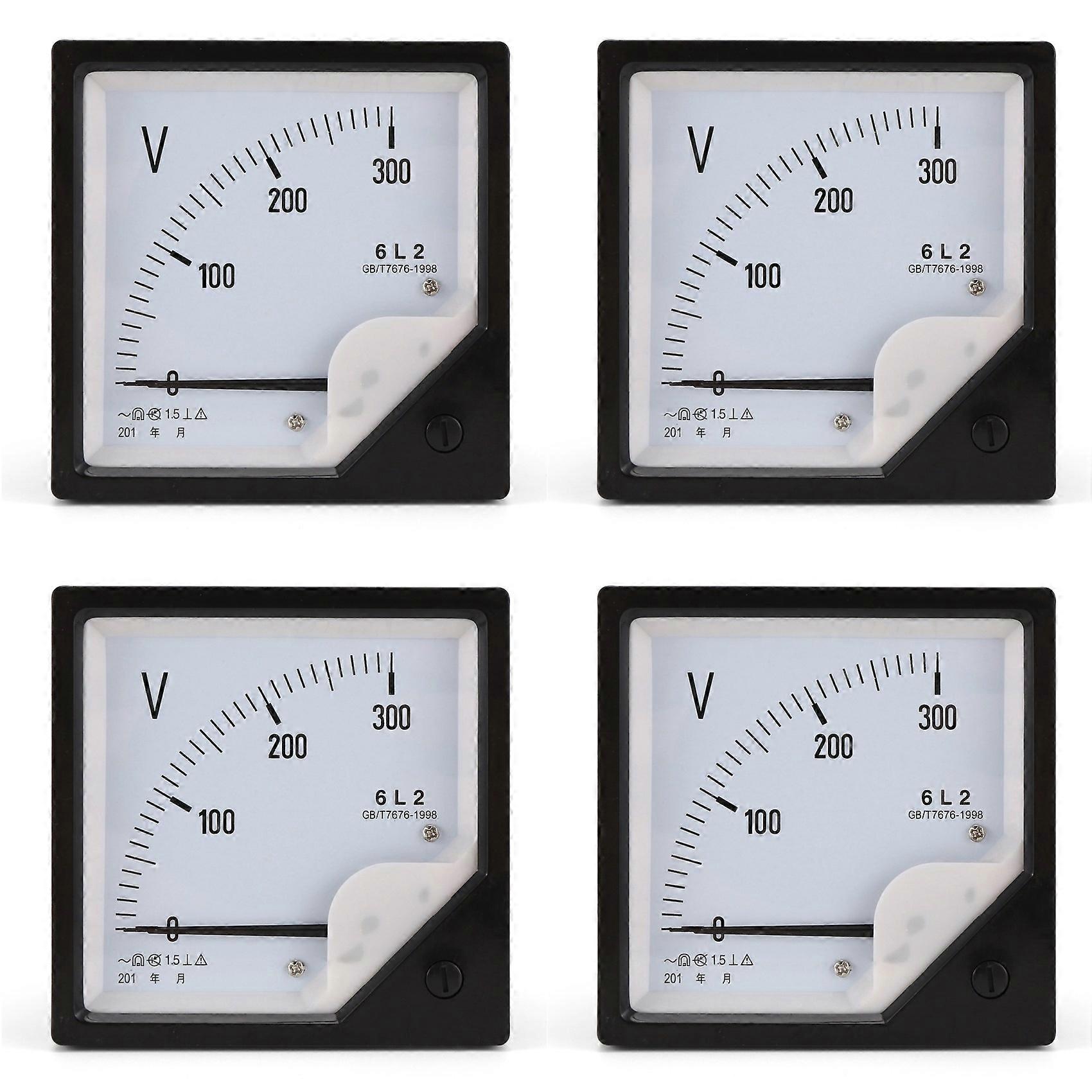 4X 6L2 Voltmeter AC 300V Pointer Type Voltage Meter Mechanical Header