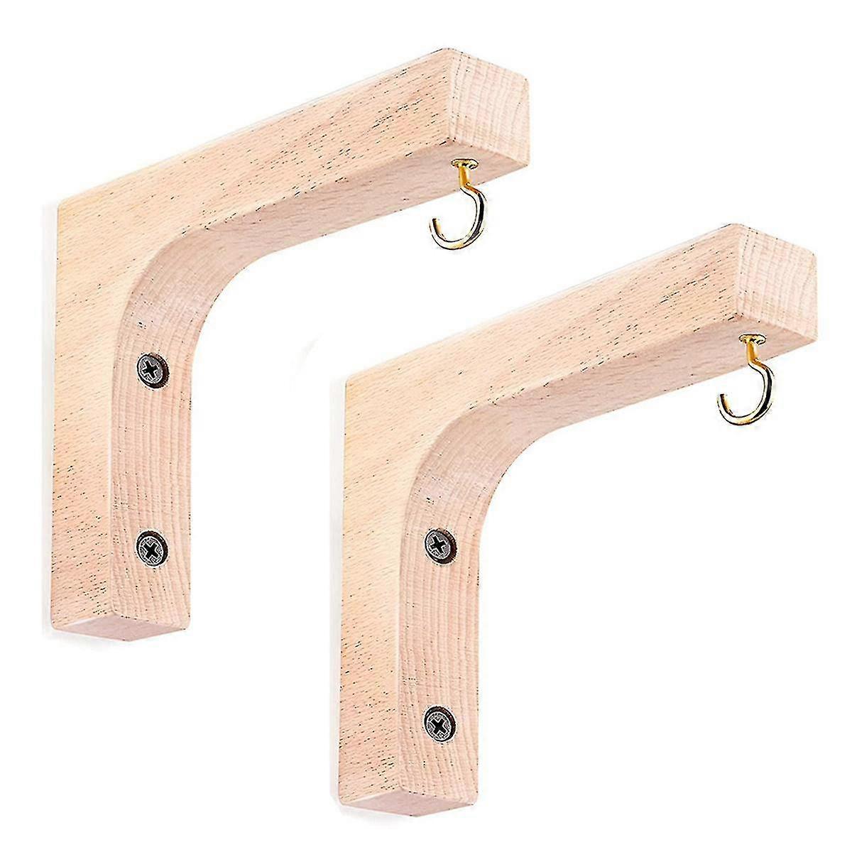6 Inch Solid Wood Wall Hangers Set