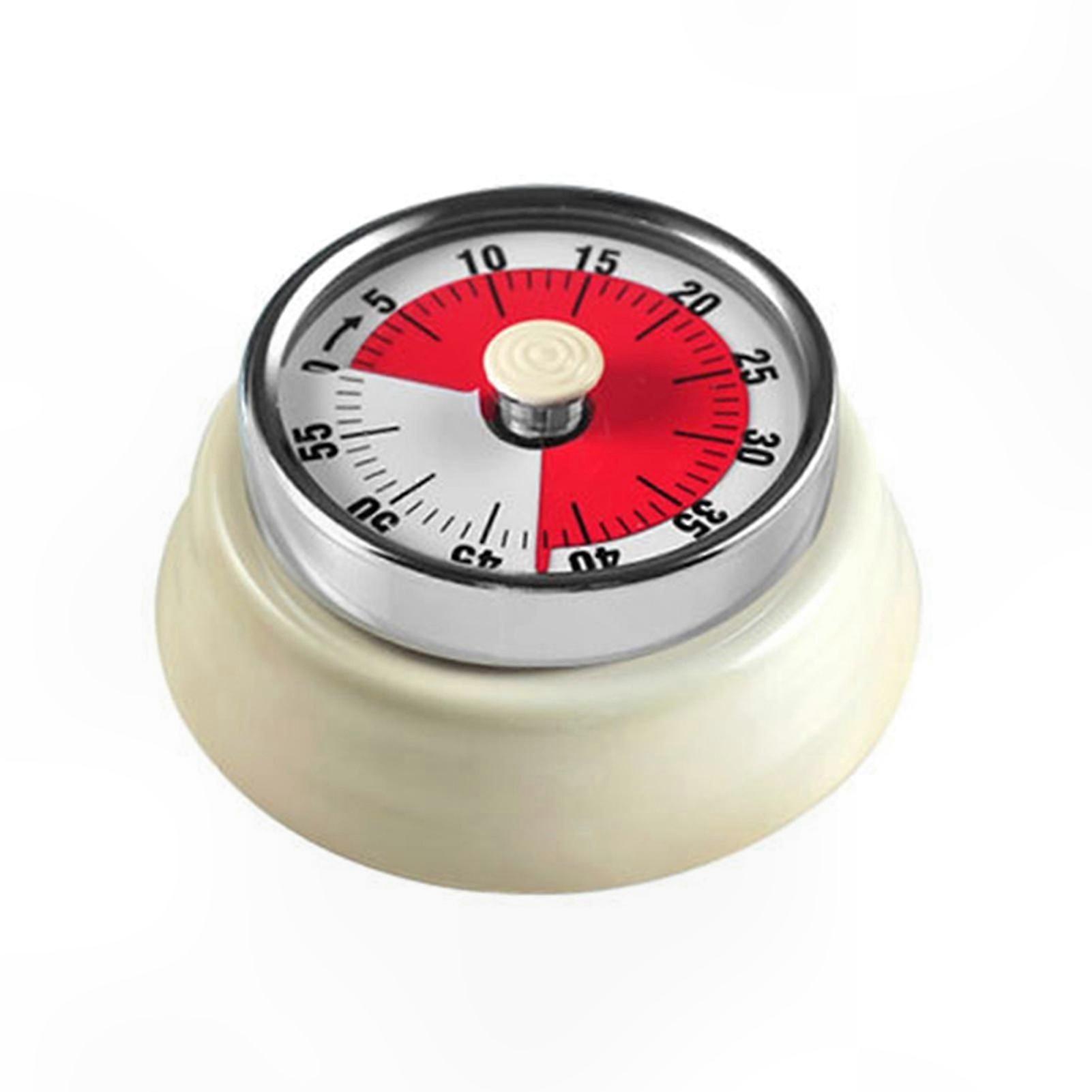 Manual Magnetic Timer for Cooking and Study 60-Minute Countdown Kitchen Tool No Battery Needed Visual Round Timer