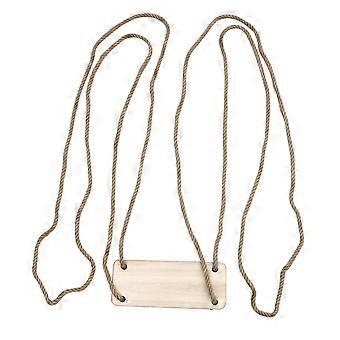 Light Yellow Wood Swing Outdoor Hanging Seat for Adults 1Pcs
