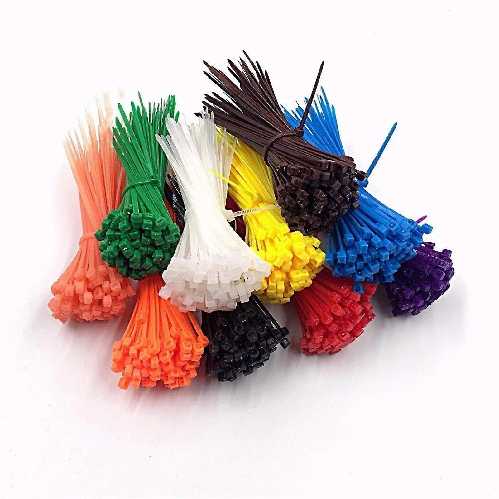 Yellow Nylon Cable Zip Ties 100mm Self Locking Wire Ties for Quick Identification and Organized Color Coding
