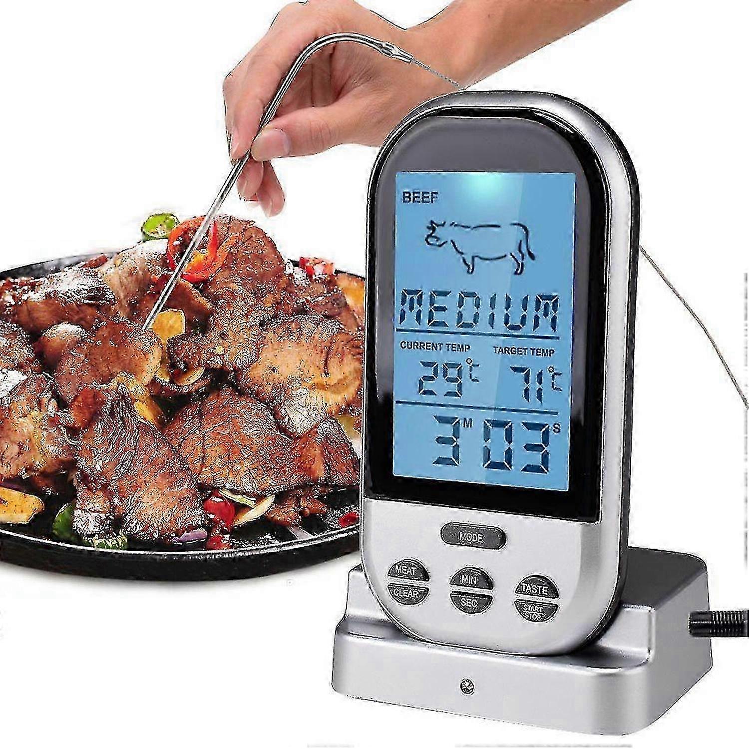 Adjustable Preset Wireless BBQ Thermometer
