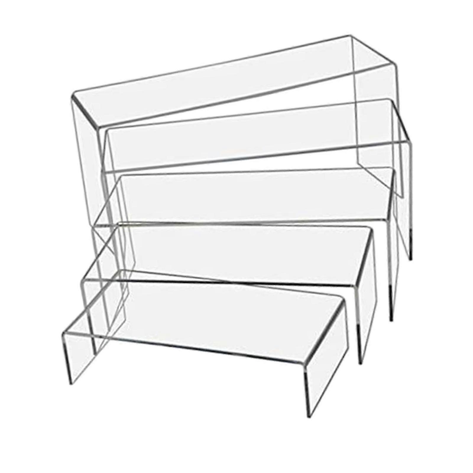Clear Acrylic Display Shelf Cupcake Stand Shelf Display Stand Riser Organizing Storage Rack Multipurpose@ff